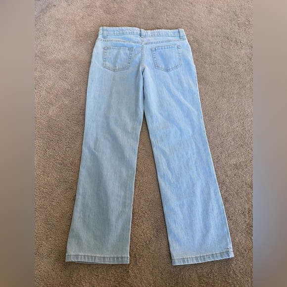 Girls Mid-Rise Denim Straight Jeans - Cat & Jack 10 plus - Picture 3 of 4